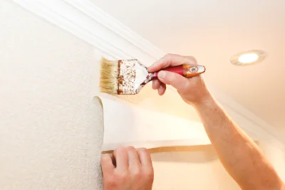 Pose de papier peint à Treux — revêtements muraux et toiles de verre